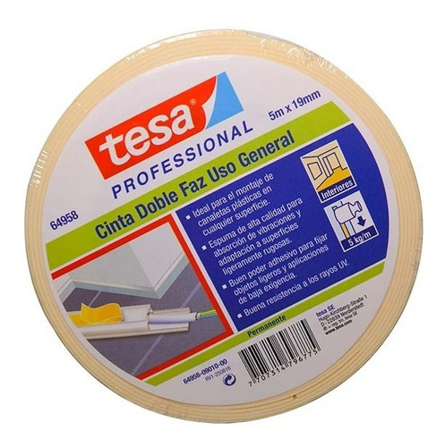 CINTA DOBLE FAZ 24MM X 5MT